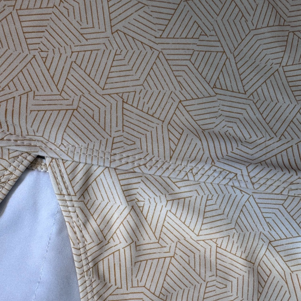 Geometric Patterned Tan Bikini Top - Picture 6 of 7